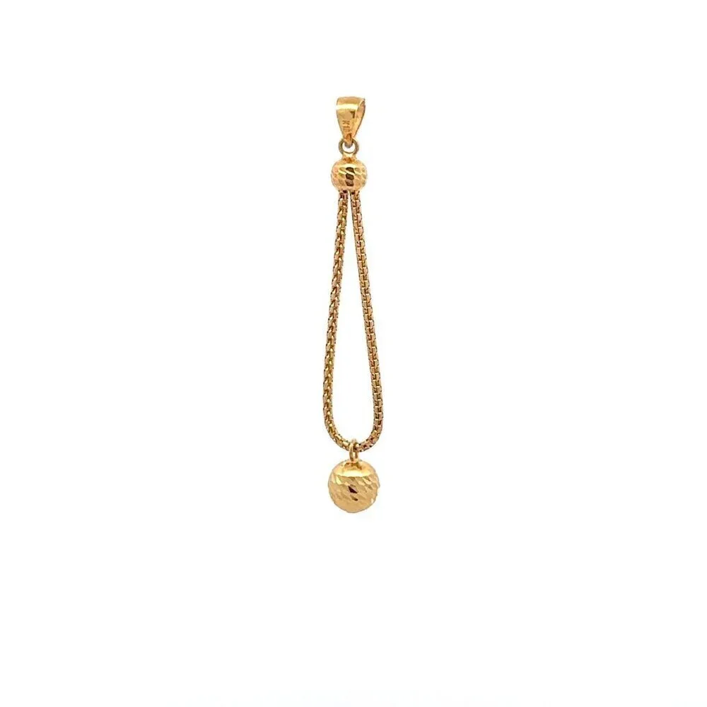 18K Gold Pendant Charm Ball 0.92 grams - Picture 7 of 10